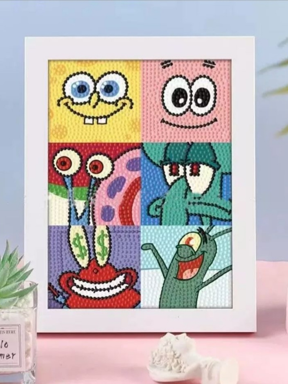 Brand New DIY SpongeBob & Friends Diamond Beads Art With Frame